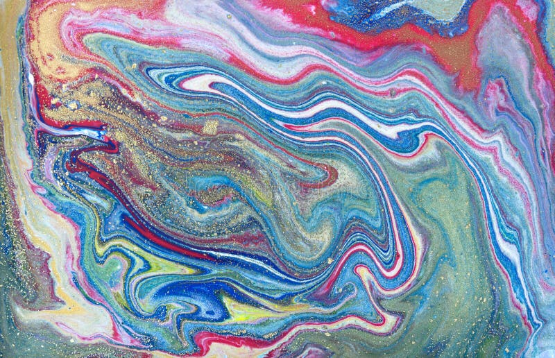 Μπλε χρυσό marbling σχέδιο Χρυσή μαρμάρινη υγρή σύσταση στοκ εικόνα με δικαίωμα ελεύθερης χρήσης
